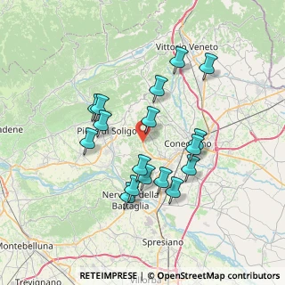 Mappa Via Crevada, 31020 Susegana TV, Italia (6.53647)