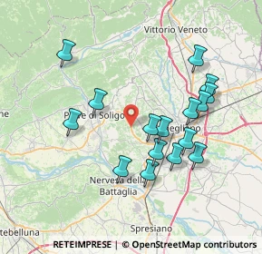 Mappa Via Crevada, 31020 Susegana TV, Italia (7.10438)