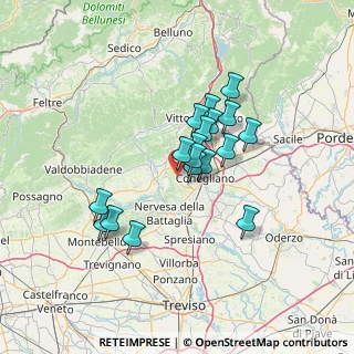 Mappa Via Crevada, 31020 Susegana TV, Italia (10.47278)