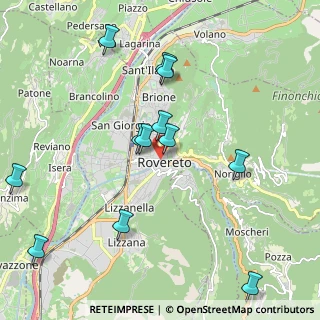 Mappa CALCINARI VIA, 38068 Rovereto TN, Italia (2.195)