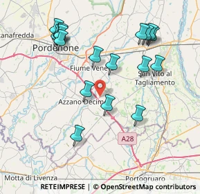 Mappa Via Cesena Villafranca, 33082 Azzano decimo PN, Italia (8.285)