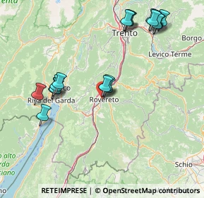 Mappa Via Bianca Laura Saibanti, 38068 Rovereto TN, Italia (17.49944)