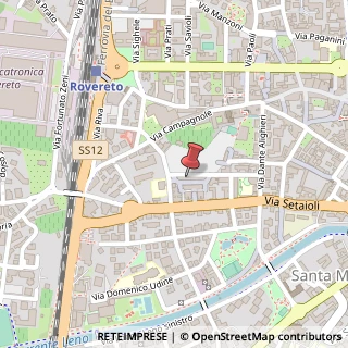 Mappa Via Achille Leoni, 22, 38068 Rovereto, Trento (Trentino-Alto Adige)