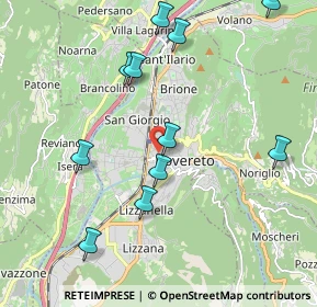 Mappa Via Saibanti, 38068 Rovereto TN, Italia (2.16364)