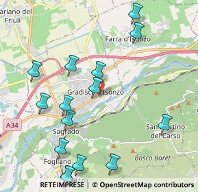 Mappa Via Ulderico della Torre, 34072 Gradisca d'Isonzo GO, Italia (2.9625)