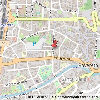 Mappa Via dante alighieri 17, 38068 Rovereto, Trento (Trentino-Alto Adige)