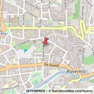 Mappa Via Dante, 20, 38068 Rovereto, Trento (Trentino-Alto Adige)