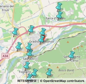 Mappa Piazza dell'Unità d'Italia, 34072 Gradisca D'Isonzo GO, Italia (2.972)