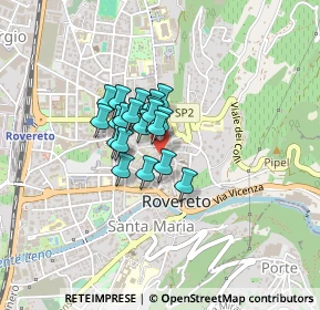 Mappa Via Mercerie, 38068 Rovereto TN, Italia (0.2435)