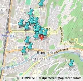 Mappa Via Mercerie, 38068 Rovereto TN, Italia (0.3975)