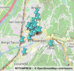 Mappa Via Mercerie, 38068 Rovereto TN, Italia (0.56529)