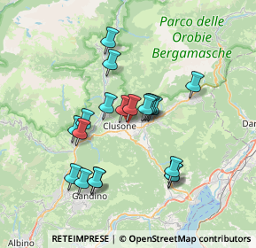 Mappa Via Vittorio Veneto, 24023 Clusone BG, Italia (6.1425)