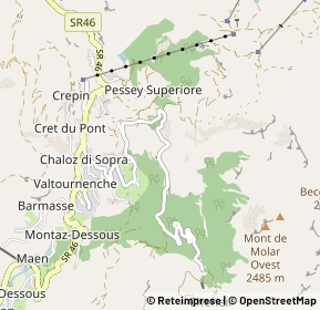 Mappa Località Champlève, 11028 Valtournenche AO, Italia (0.86154)