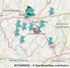 Mappa Via Pradat Candie, 33082 Azzano Decimo PN, Italia (7.625)