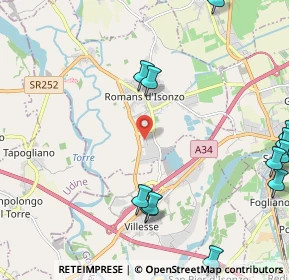 Mappa Via Riva Rossa, 34076 Romans d'Isonzo GO, Italia (3.138)