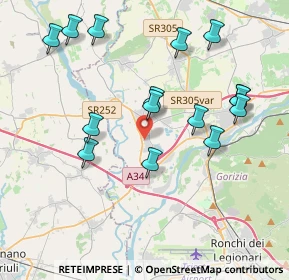 Mappa Via Riva Rossa, 34076 Romans d'Isonzo GO, Italia (4.076)