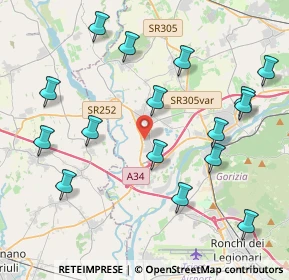 Mappa Via Riva Rossa, 34076 Romans d'Isonzo GO, Italia (4.58188)