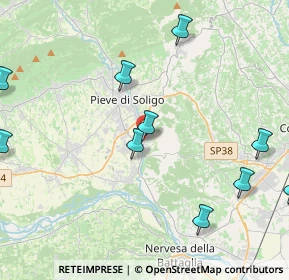 Mappa Via Cimitero, 31053 Pieve di Soligo TV, Italia (5.7325)