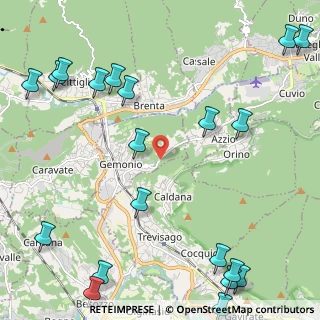 Mappa Via castelli, 21036 Gemonio VA, Italia (3.198)