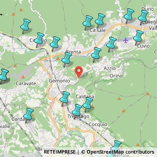 Mappa Via castelli, 21036 Gemonio VA, Italia (3.146)
