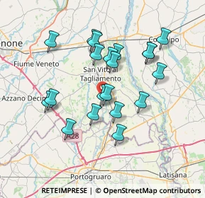 Mappa Via Fontane, 33079 Sesto al Reghena PN, Italia (6.4865)