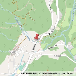 Mappa Via Milano, 35, 22039 Valbrona, Como (Lombardia)