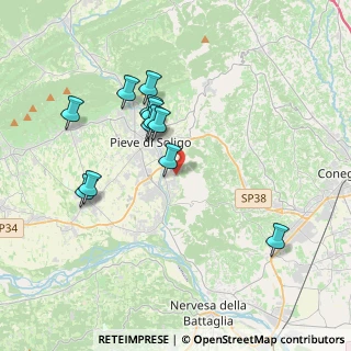 Mappa Via Toti dal Monte, 31053 Pieve di Soligo TV, Italia (3.43083)