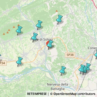 Mappa Via Toti dal Monte, 31053 Pieve di Soligo TV, Italia (5.8025)