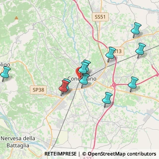Mappa Via Cavour Camillo Benso, 31015 Conegliano TV, Italia (3.82545)