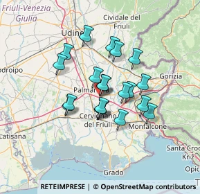 Mappa Palmanova Outlet Village, 33041 Aiello del Friuli UD, Italia (10.0395)
