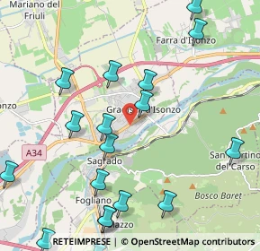 Mappa 141 d'Isonzo, 34072 Gradisca d'Isonzo GO, Italia (2.7835)