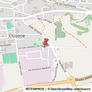 Mappa Via S. Vincenzo de Paoli, 24023 Clusone BG, Italia, 24023 Clusone, Bergamo (Lombardia)