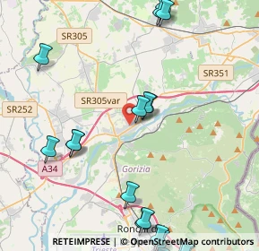 Mappa Via G. Bressani, 34072 Gradisca d'Isonzo GO, Italia (5.9425)
