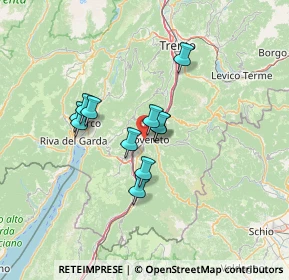 Mappa , 38068 Rovereto TN, Italia (9.82545)