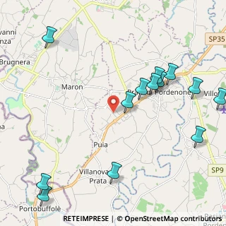 Mappa Via Eugenio Rigo, 33080 Prata di Pordenone PN, Italia (2.61385)