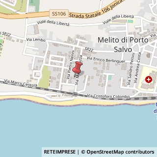 Mappa Via Madonnuzza, 20, 89063 Melito di Porto Salvo, Reggio di Calabria (Calabria)