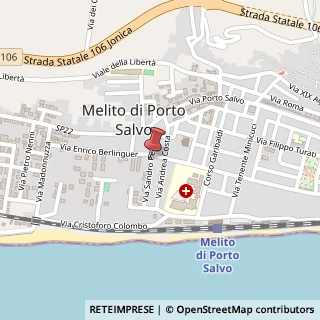 Mappa Via Sandro Pertini, 18, 89063 Melito di Porto Salvo, Reggio di Calabria (Calabria)
