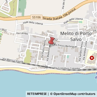 Mappa Via Madonnuzza, 5, 89063 Melito di Porto Salvo, Reggio di Calabria (Calabria)
