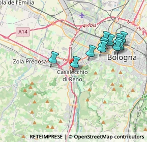 Mappa Via Camillo Cavour, 40033 Casalecchio di Reno BO, Italia (3.73167)