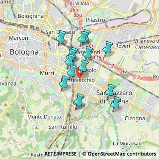 Mappa Via Giacosa, 40139 Bologna BO, Italia (1.42333)