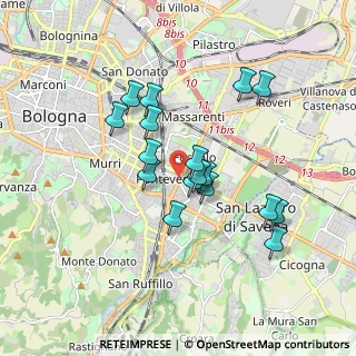 Mappa Via Giacosa, 40139 Bologna BO, Italia (1.53412)