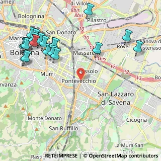 Mappa Via Giacosa, 40139 Bologna BO, Italia (2.8325)
