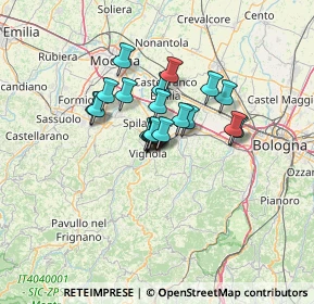 Mappa Via Doccia, 41056 modena MO, Italia (8.7555)