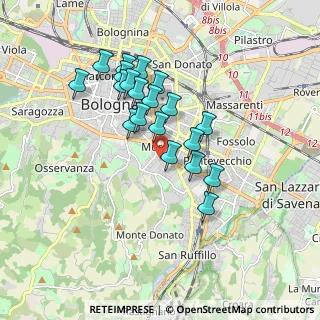 Mappa Via Gaudenzi Augusto, 40137 Bologna BO, Italia (1.548)