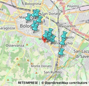 Mappa Via Baldassarre Carrati, 40137 Bologna BO, Italia (1.38692)