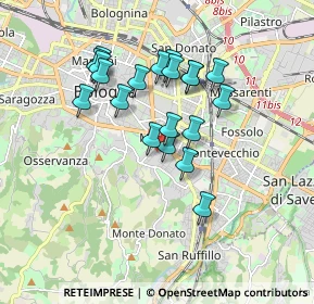 Mappa Via Augusto Gaudenzi, 40137 Bologna BO, Italia (1.536)