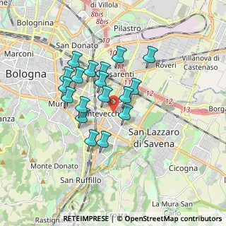 Mappa Via Alidosi, 40139 Bologna BO, Italia (1.44722)