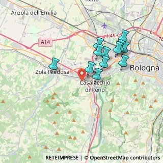 Mappa Via Tizzano, 40033 Casalecchio di Reno BO, Italia (3.42917)