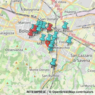 Mappa Via Gaetano Giordani, 40137 Bologna BO, Italia (1.378)