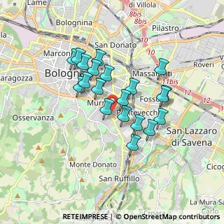 Mappa Via Gaetano Giordani, 40137 Bologna BO, Italia (1.4605)